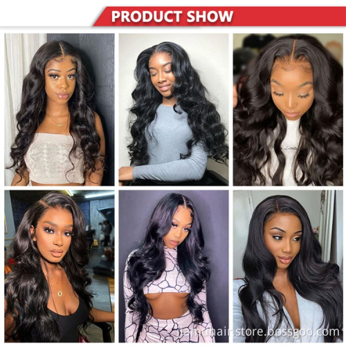 Natural Color Brazilian Body Wave Human Hair Bundles Remy Hair Weave Weft Extensions Black